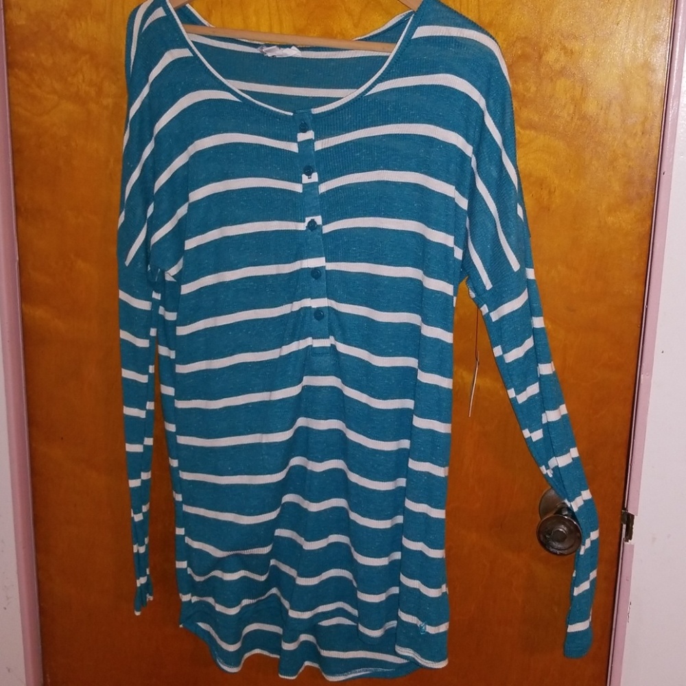 Striped Slouchy Long Sleeve Tee